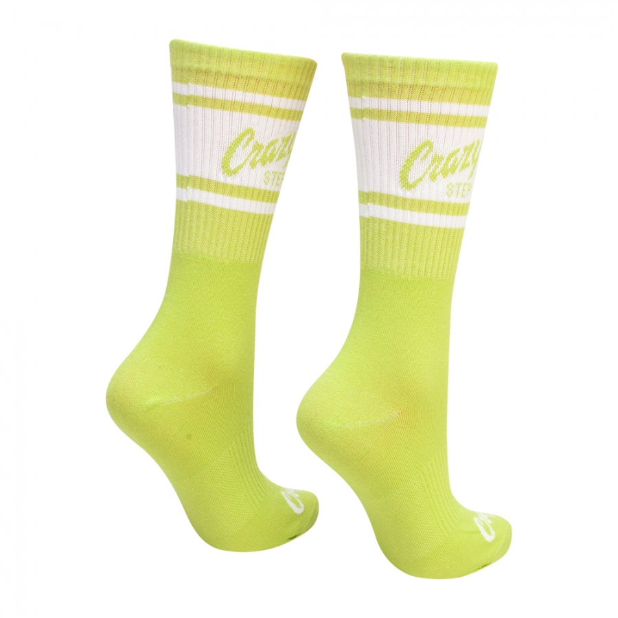 Vysoké športové ponožky zelené/lime